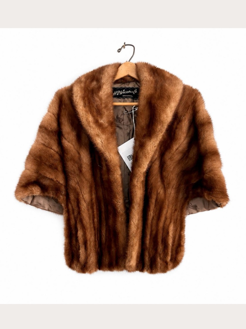 Vintage Autumn Haze Mink Fur Capelet - H.P. Wasson & Co. Indianapolis Stole